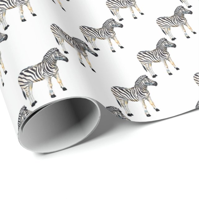 cute zebra lovers tiled animal party  wrapping paper (Roll Corner)