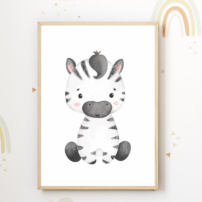 Cute Zebra Nursery Poster Kids Room Decor (Creator Uploaded)