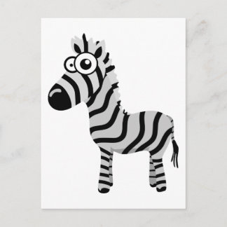 Cute zebra postcard