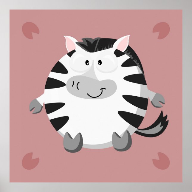 Cute Zebra Poster (Front)