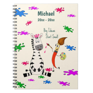Cute Zebra Preschool Kids Notebook