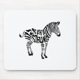 Cute Zebra Strong Ehlers Danlos Syndrome Awareness Mouse Pad