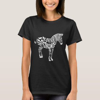 Cute Zebra Strong Ehlers Danlos Syndrome Awareness T-Shirt