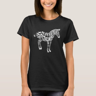 Cute Zebra Strong Ehlers Danlos Syndrome Awareness T-Shirt