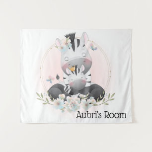 Cute Zebra Tapestry