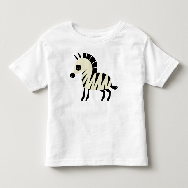 Cute Zebra Toddler T-Shirt (Front)