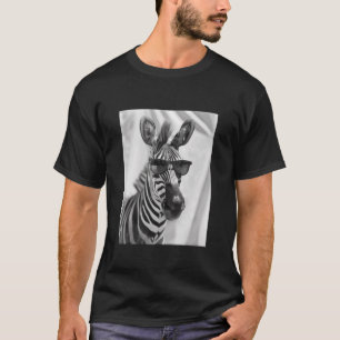 Cute Zebra with Sunglasses Cool Savanna Animal Pho T-Shirt