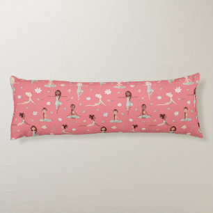 Cute Zen Yoga Meditation Pink Girly Namaste Body Cushion