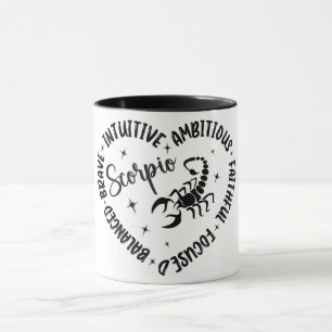 Cute Zodiac Astrology Sign Characteristics/Scorpio Mug
