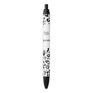 Cute Zodiac Sign/Aquarius Black Ink Pen