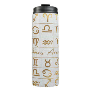 Cute Zodiac Sign/Aries Thermal Tumbler