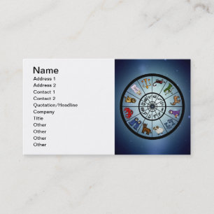 cute zodiac sign business cards