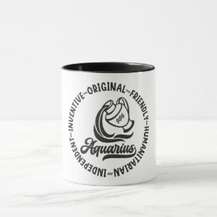 Cute Zodiac Sign Characteristics/Aquarius Mug