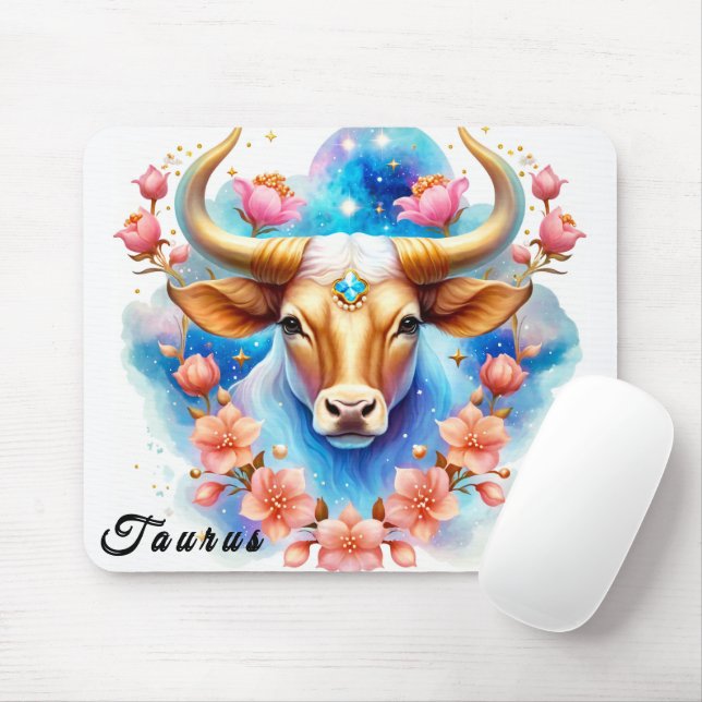 Cute Zodiac Sign/Taurus Mouse Pad (With Mouse)