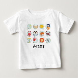 Cute Zodiac Star Sign Sign Cartoon baby t-shirt
