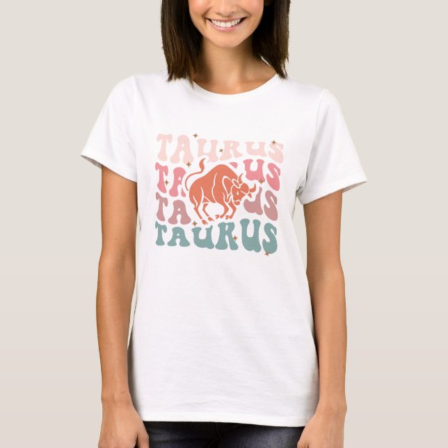Cute Zodiac Taurus  T-Shirt (Front)