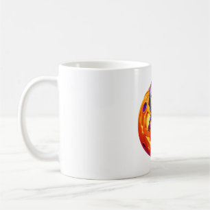 Cute Zombie Astronaut Pumpkin Planet Halloween Coffee Mug