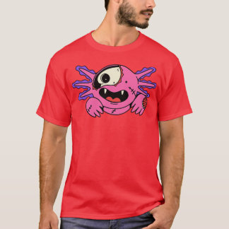 Cute Zombie Axolotl Funny Halloween Animals T-Shirt