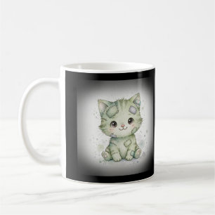 Cute Zombie Kitten Halloween Coffee Mug