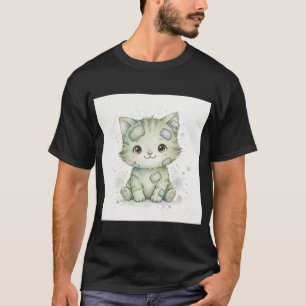Cute Zombie Kitten Halloween T-Shirt