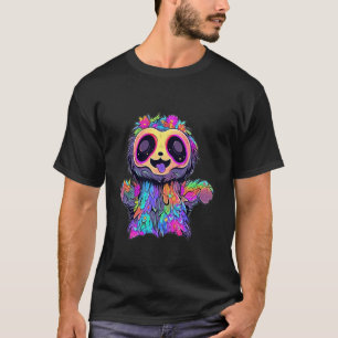 Cute Zombie Sloth Trippy Summer EDM Party T-Shirt