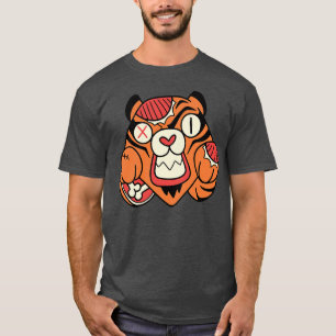 Cute Zombie Tiger Funny Halloween Animals T-Shirt