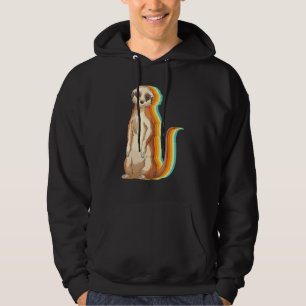 Cute Zoo Animal Africa Safari Meerkat  Retro Meerk Hoodie