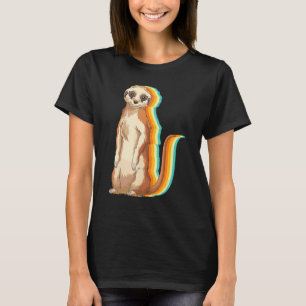 Cute Zoo Animal Africa Safari Meerkat Retro Meerk T-Shirt