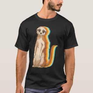Cute Zoo Animal Africa Safari Meerkat Retro Meerk T-Shirt