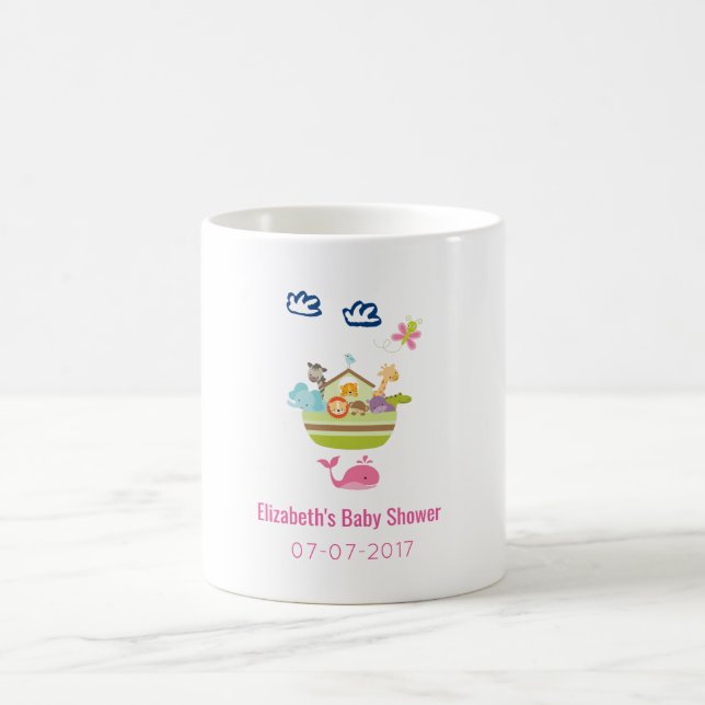 Cute Zoo Animal Ark Birth baby Shower Coffee Mug (Center)