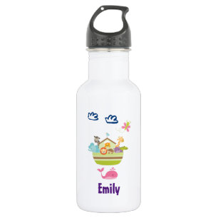 Cute Zoo Animal Ark Personalised 532 Ml Water Bottle