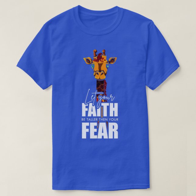 Cute Zoo Animal Lover Gift Africa Safari Faith Gir T-Shirt (Design Front)