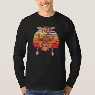Cute Zoo Animal Monkey Chimpanzee Retro Monkey T-Shirt