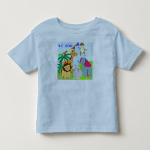Cute Zoo Animals Theme Toddler T-Shirt