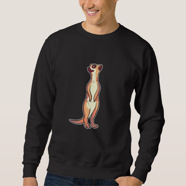 Cute Zoo Animals Wildlife Meerkat Boys Sweatshirt (Front)