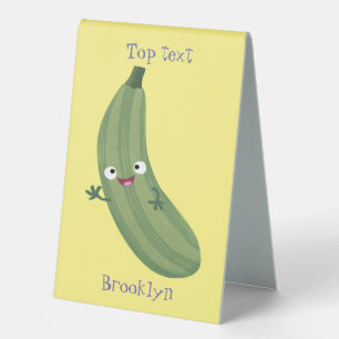 Cute zucchini happy cartoon illustration