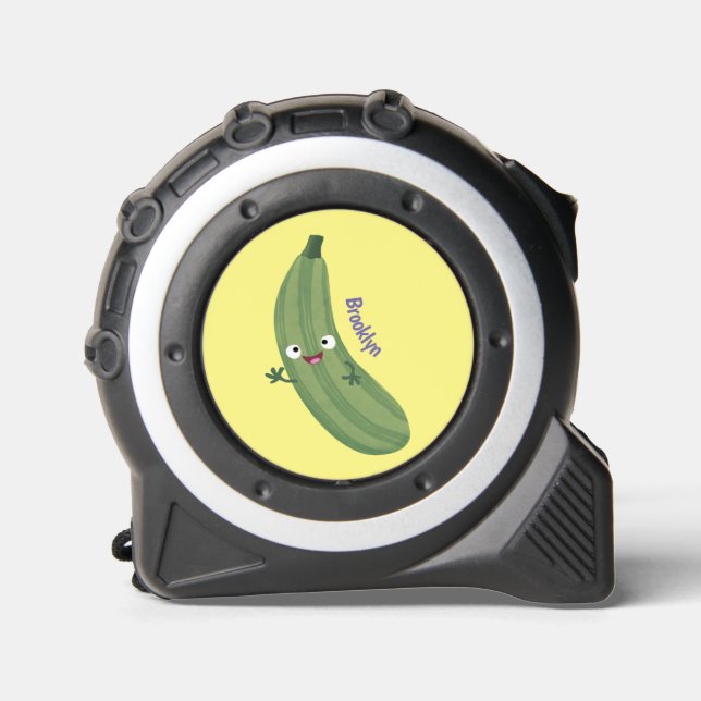 Cute zucchini happy cartoon illustration 1 (Front)