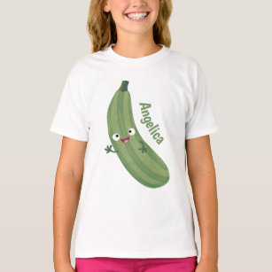 Cute zucchini happy cartoon illustration T-Shirt