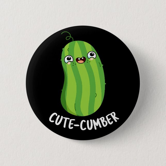 Cutecumber Funny Cucumber Pun 6 Cm Round Badge (Front)