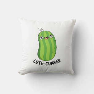 Cutecumber Funny Cucumber Pun Cushion