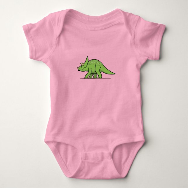 CuteForKids - Triceratops Baby Bodysuit (Front)