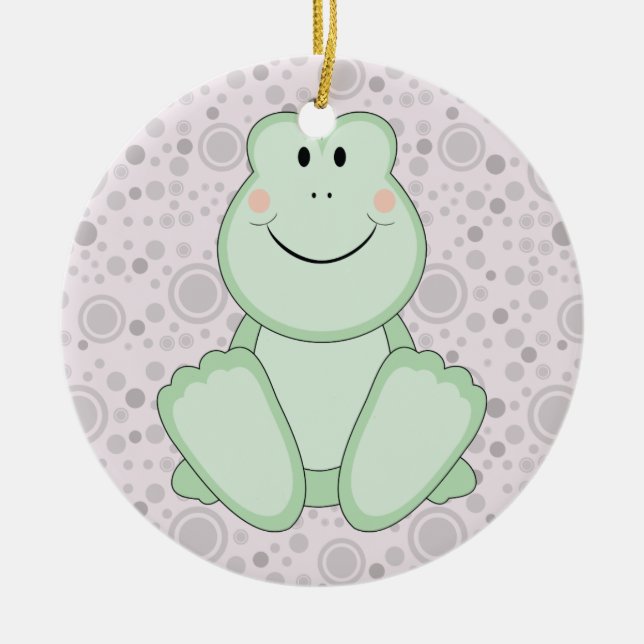 Cutelyn Baby Frog Ceramic Tree Decoration (Front)