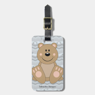 Cutelyn Brown Bear Luggage Tag