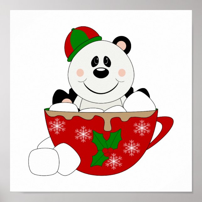 Cutelyn Christmas Mug Panda Bear Poster (Front)