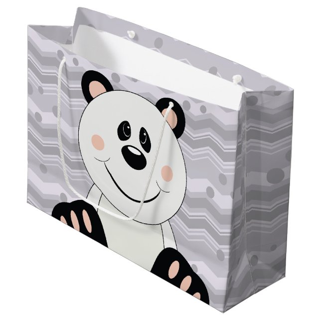 Cutelyn Panda Bear Large Gift Bag (Front Angled)