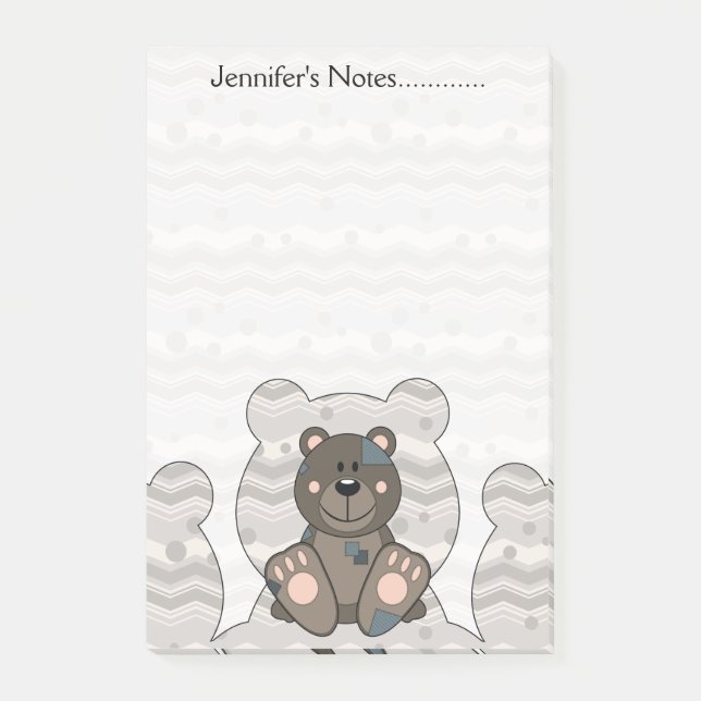 Cutelyn Teddy Bear Post-it Notes (Front)