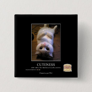 Cuteness 15 Cm Square Badge