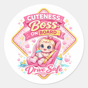Cuteness On Board – Cute Baby Car Window Sticker