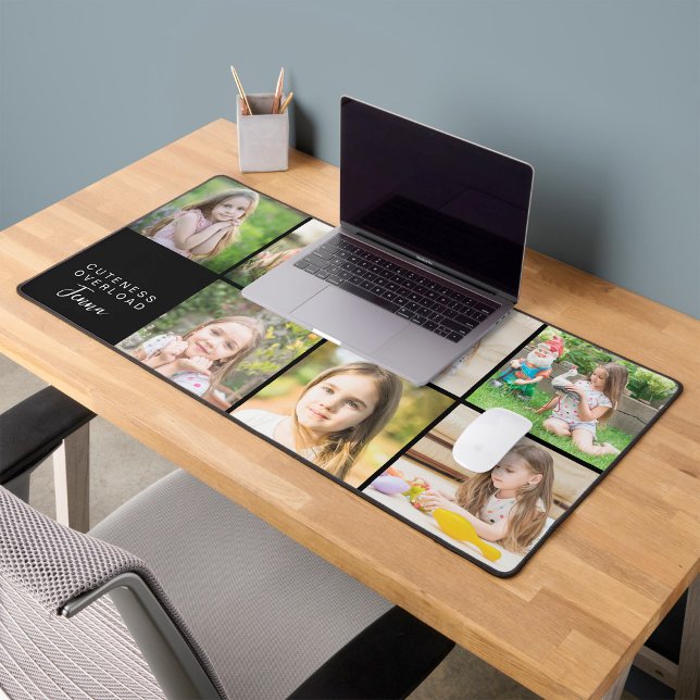 Cuteness Overboard Script Child Photo Desk Mat (Creator Uploaded)