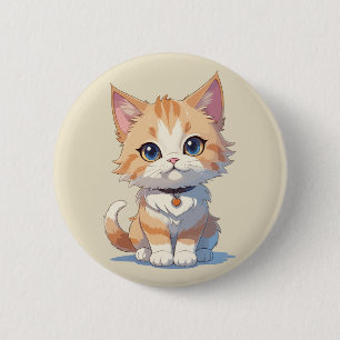 Cuteness Overload Kawaii Kitty 6 Cm Round Badge